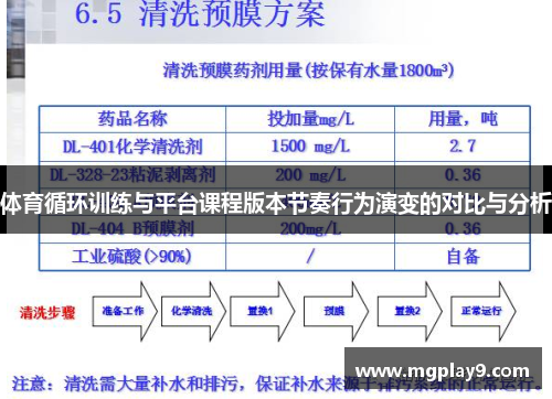 体育循环训练与平台课程版本节奏行为演变的对比与分析